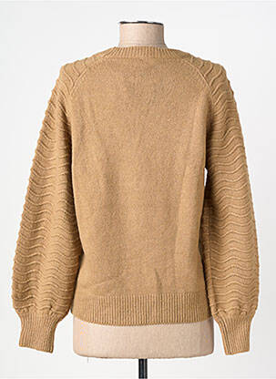 Pull coupe droite manches longues marron GARCIA femme