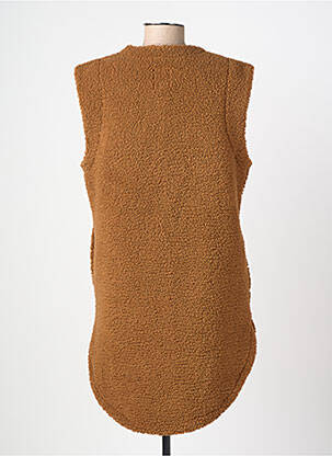 Gilet manches courtes coupe droite marron GARCIA femme