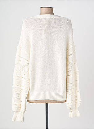 Gilet manches longues fermeture boutonnée sur le devant blanc GARCIA femme