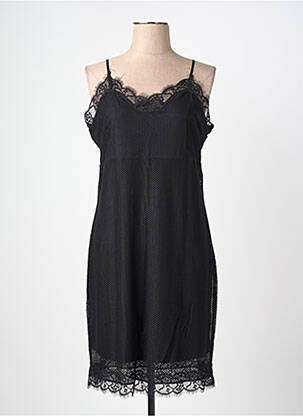 Robe courte coupe cintrée fines bretelles noir NÜ femme