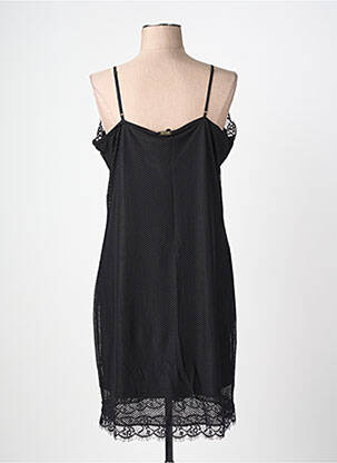 Robe courte coupe cintrée fines bretelles noir NÜ femme