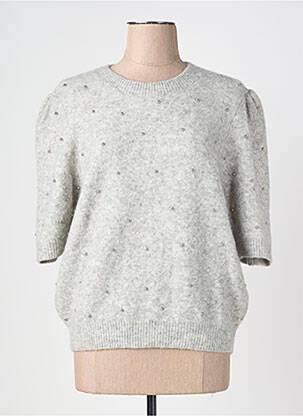 Pull coupe droite manches courtes gris FREEMAN T.PORTER femme