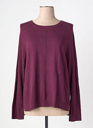 Pull finition bords-côtes manches longues violet WHITE STUFF femme