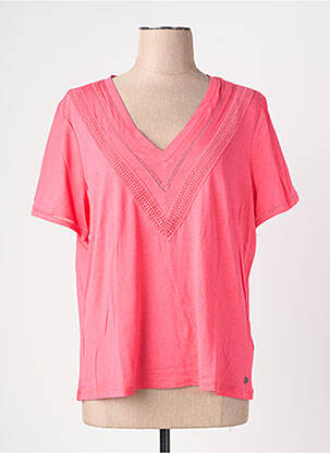 T-shirt coupe droite manches courtes rose GARCIA femme