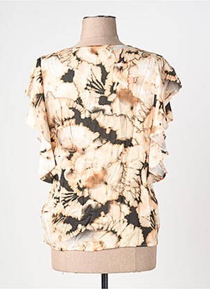 Top imprimé fantaisie manches courtes beige LE TEMPS DES CERISES femme