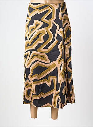 Jupe longue tissage crêpe noir MÊME ROAD femme