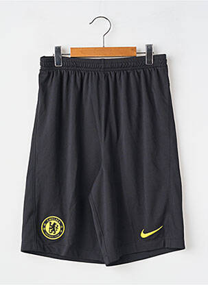 Short tissage popeline taille élastique noir NIKE enfant