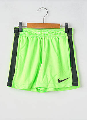 Short coupe droite taille élastique vert NIKE enfant