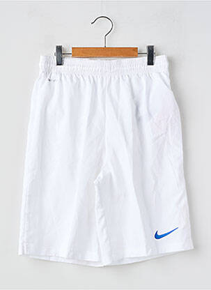 Short coupe droite taille élastique blanc NIKE enfant