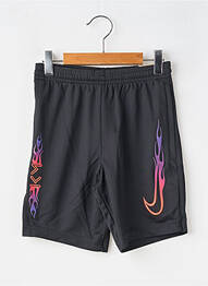Short coupe droite taille élastique noir NIKE enfant