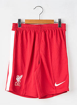 Short coupe droite taille élastique rouge NIKE enfant