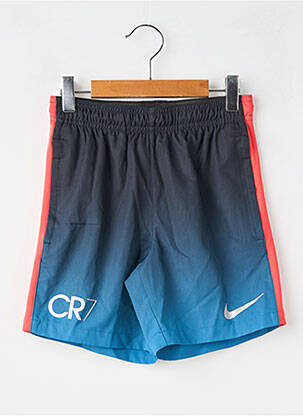 Short sérigraphie floquée taille élastique bleu NIKE enfant