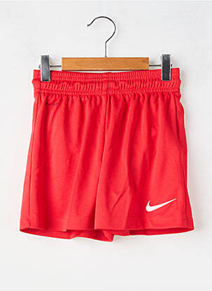 Short tissage popeline taille élastique rouge NIKE enfant
