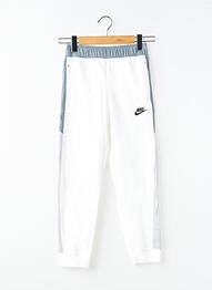 Jogging stretch taille à pinces blanc NIKE garçon