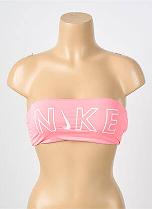 Haut de maillot de bain stretch haut bandeau rose NIKE femme