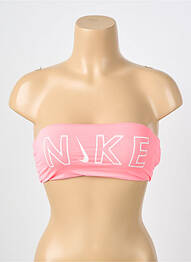 Haut de maillot de bain stretch haut bandeau rose NIKE femme