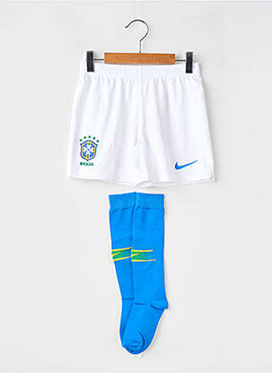 Short coupe droite taille élastique blanc NIKE garçon