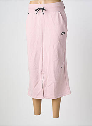 Jupe mi-longue coupe droite rose NIKE femme