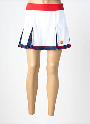 Jupe short tissage popeline blanc NIKE femme