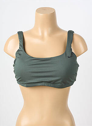 Haut de maillot de bain stretch haut soutien-gorge avec mousse de rembourrage amovible vert NIKE femme
