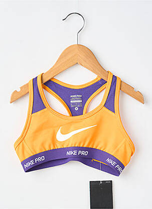 Soutien-gorge sport multisport orange NIKE fille