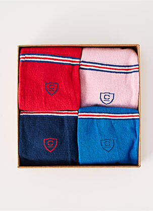 Chaussettes imprimé fantaisie rouge CAMBRIDGE homme