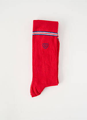 Chaussettes imprimé fantaisie rouge CAMBRIDGE homme