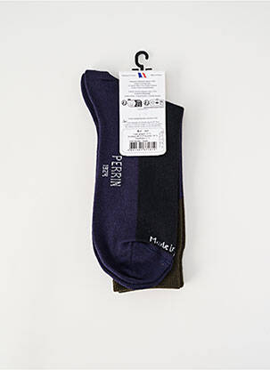 Chaussettes imprimé fantaisie bleu PERRIN homme