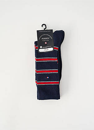 Chaussettes stretch bleu PERRIN homme