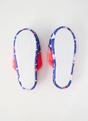 Chaussons/pantoufles bout rond talon plat jusqu'à 3cm bleu MASSANA femme
