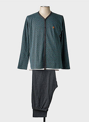 Pyjama col v vert MASSANA homme