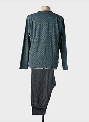 Pyjama col v vert MASSANA homme