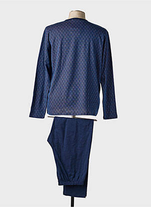 Pyjama col rond bleu MASSANA homme