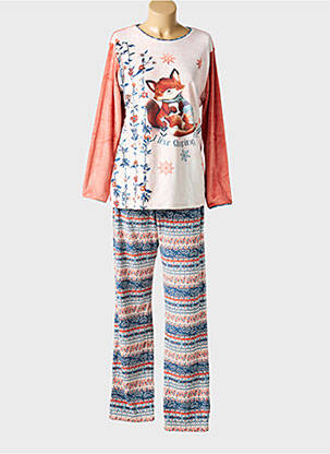 Pyjama coupe droite rose MASSANA femme