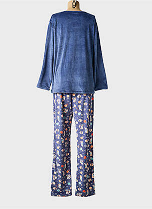 Pyjama coupe droite bleu MASSANA femme