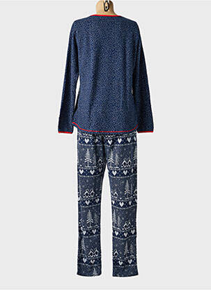 Pyjama coupe droite bleu MASSANA femme