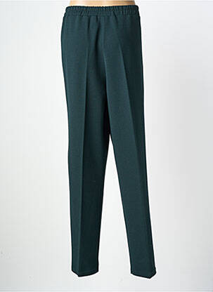 Pantalon droit tissage crêpe taille normale vert GEVANA femme