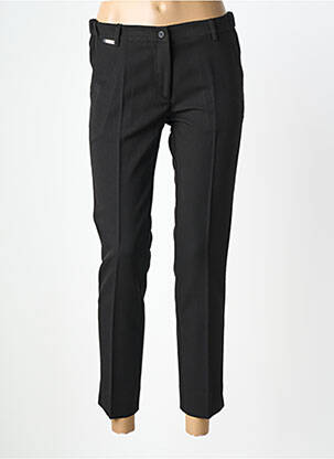 Pantalon 7/8 taille à pinces taille normale noir QUATRE VINGT JOURS femme