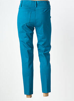 Pantalon 7/8 stretch taille normale bleu QUATRE VINGT JOURS femme