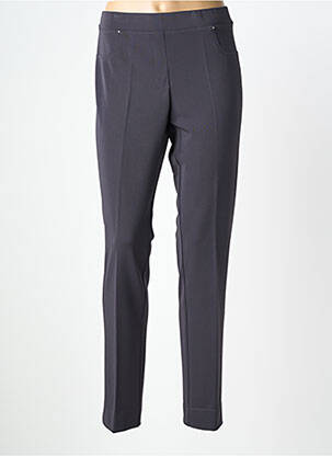 Pantalon slim taille élastique taille normale gris QUATRE VINGT JOURS femme