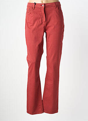 Pantalon slim tissage popeline taille normale orange JULIE GUERLANDE femme