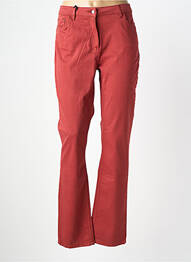 Pantalon slim tissage popeline taille normale orange JULIE GUERLANDE femme