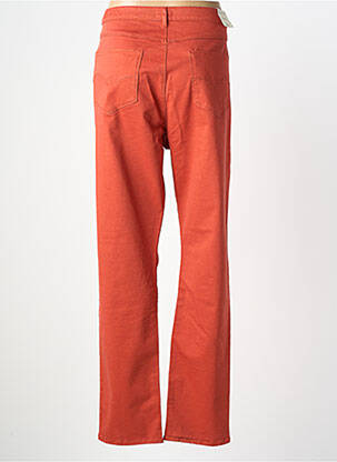 Pantalon slim tissage popeline taille normale orange clair KANOPE femme