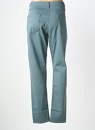 Pantalon slim tissage popeline taille normale vert KANOPE femme