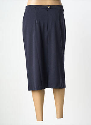 Jupe mi-longue taille à pinces bleu GRIFFON femme