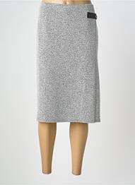 Jupe mi-longue coupe droite gris GEVANA femme