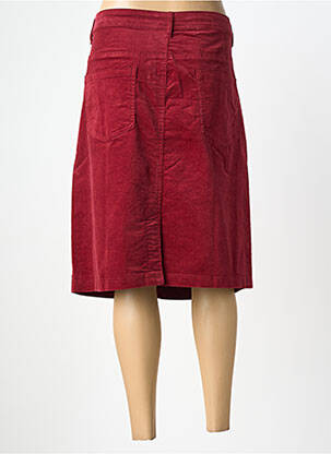 Jupe mi-longue coupe droite rouge GEVANA femme