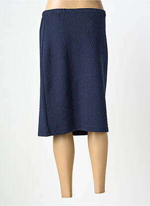 Jupe mi-longue stretch bleu ELEANE femme