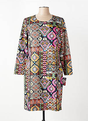 Robe courte manches 3/4 manches 3/4 noir !OHO! femme
