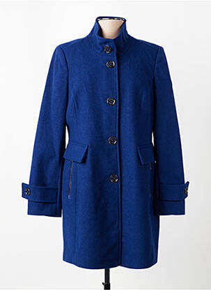 Manteau long coupe cintrée sans capuche bleu REVER MILE femme